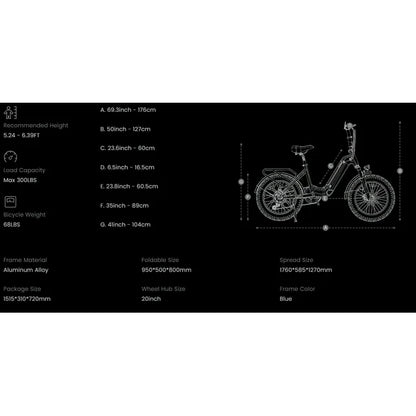 Bicicleta eléctrica para adultos DYU con neumáticos anchos de 20" y 4.0", 500W 48V 14AH, batería LG, Shimano de 7 velocidades, bicicleta eléctrica plegable