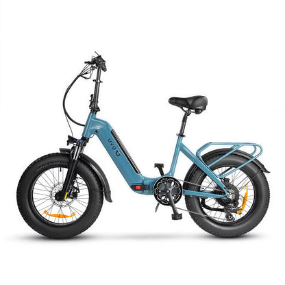 Bicicleta eléctrica para adultos DYU con neumáticos anchos de 20" y 4.0", 500W 48V 14AH, batería LG, Shimano de 7 velocidades, bicicleta eléctrica plegable