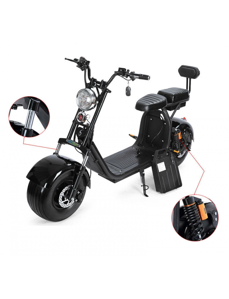 FANCO CITY COCO REIHE 2 REICHWEITE 110 KM 1500 WATT 40AH STRAßENZULASSUNG