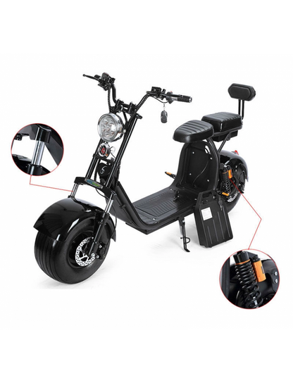 FANCO CITY COCO REIHE 2 REICHWEITE 110 KM 1500 WATT 40AH STRAßENZULASSUNG