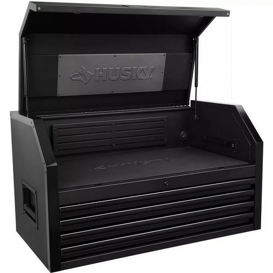 Caja de herramientas superior industrial de 41 pulgadas de ancho, 21.5 pulgadas de profundidad, 4 cajones, color negro mate