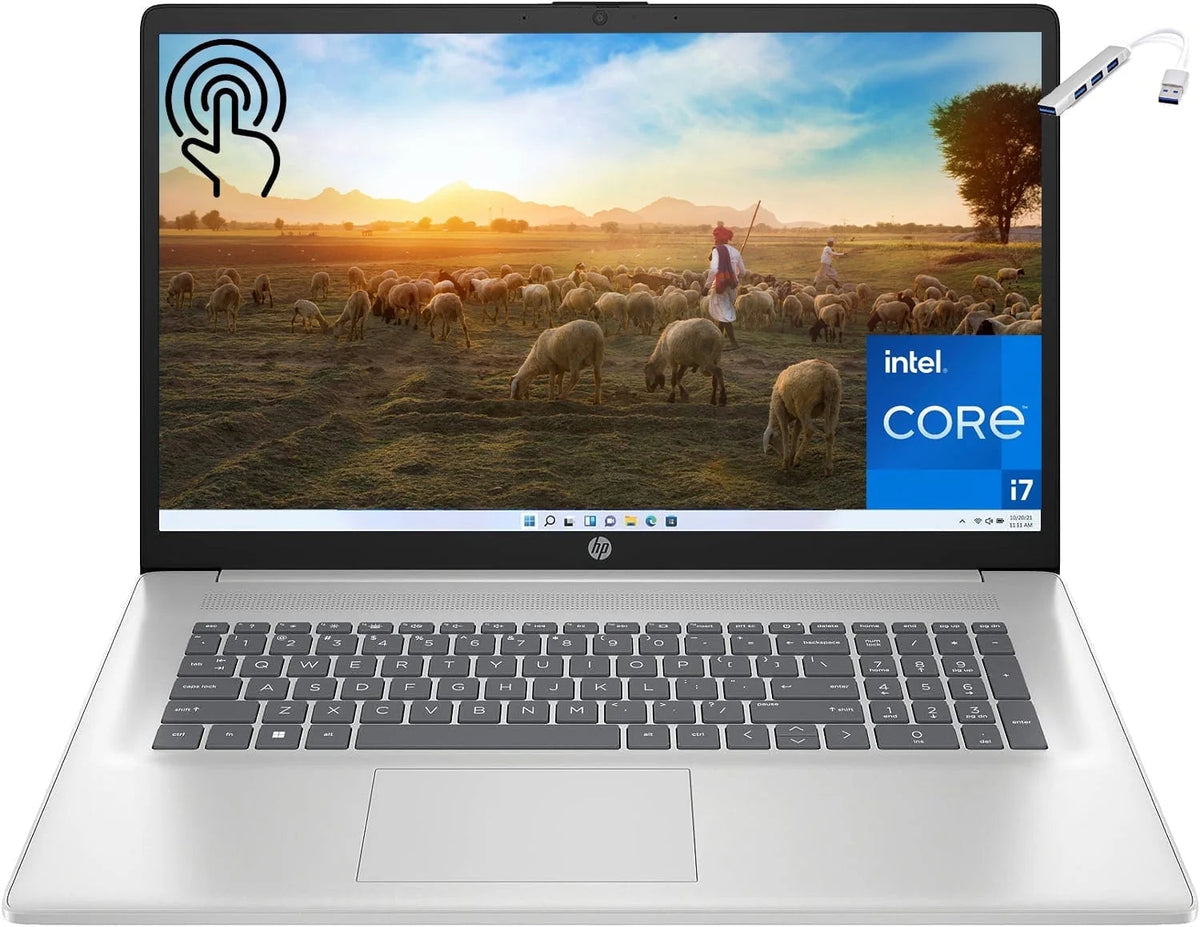 Portátil HP 17 con Intel Core i7-1355U | Pantalla FHD de 17.3 pulgadas | 16 GB de RAM DDR4 | SSD de 1 TB