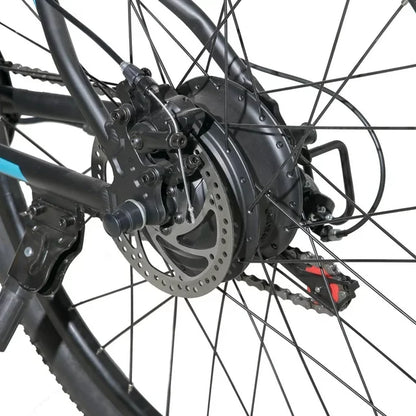 Bicicleta eléctrica de montaña Hiland Rockshark, aluminio, 26/27.5 pulgadas, 350W, 20MPH, bicicleta eléctrica para adultos, Shimano 21 velocidades, freno de disco, horquilla de suspensión con batería extraíble de 36V 10.4Ah