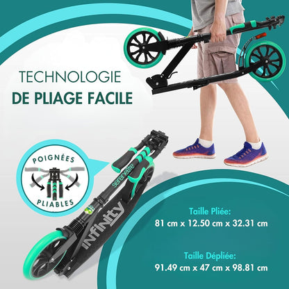 10 Colors Freestyle Scooter, Adult and Teen Scooter - Adjustable Height, All Terrain Scooter with Large Wheels and Suspension, Foldable Scooter with Easy Maneuver