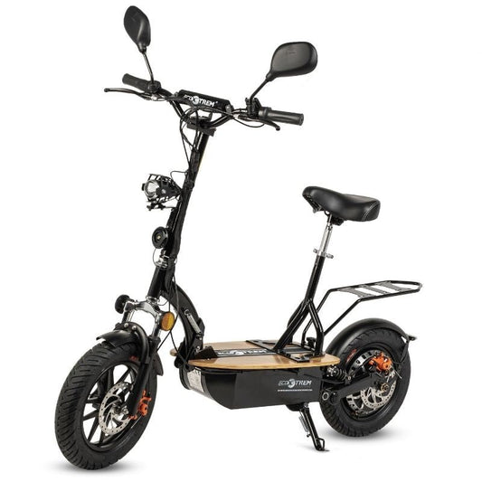 PATINETE ELÉCTRICO RENTON 1200W, PLEGABLE Y CON SILLÍN, COLOR NEGRO