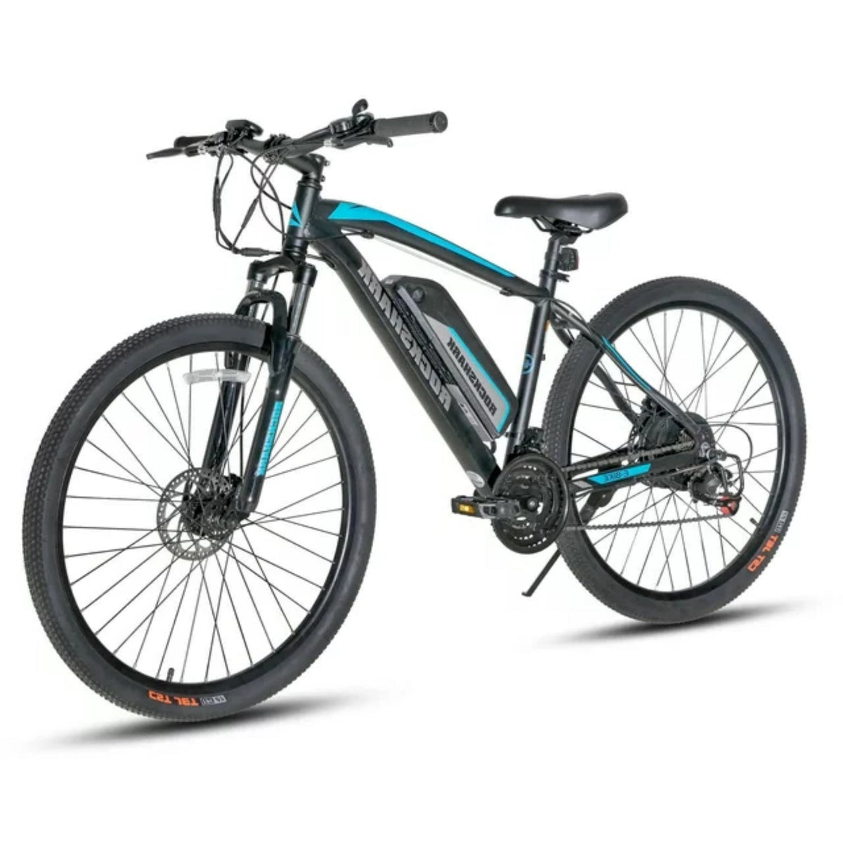 Bicicleta eléctrica de montaña Hiland Rockshark, aluminio, 26/27.5 pulgadas, 350W, 20MPH, bicicleta eléctrica para adultos, Shimano 21 velocidades, freno de disco, horquilla de suspensión con batería extraíble de 36V 10.4Ah