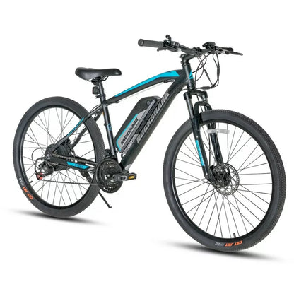 Bicicleta eléctrica de montaña Hiland Rockshark, aluminio, 26/27.5 pulgadas, 350W, 20MPH, bicicleta eléctrica para adultos, Shimano 21 velocidades, freno de disco, horquilla de suspensión con batería extraíble de 36V 10.4Ah