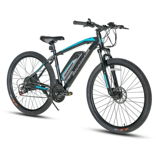 Bicicleta eléctrica de montaña Hiland Rockshark, aluminio, 26/27.5 pulgadas, 350W, 20MPH, bicicleta eléctrica para adultos, Shimano 21 velocidades, freno de disco, horquilla de suspensión con batería extraíble de 36V 10.4Ah