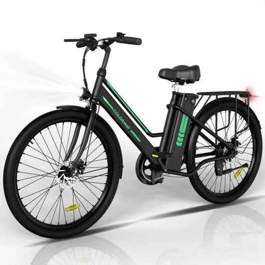 COLORWAY 26" Elektrofahrrad für Damen, 500W leistungsstarker Motor, 36V 12AH herausnehmbarer Akku E-Bike, max. Geschwindigkeit 32 km/h Elektrofahrrad